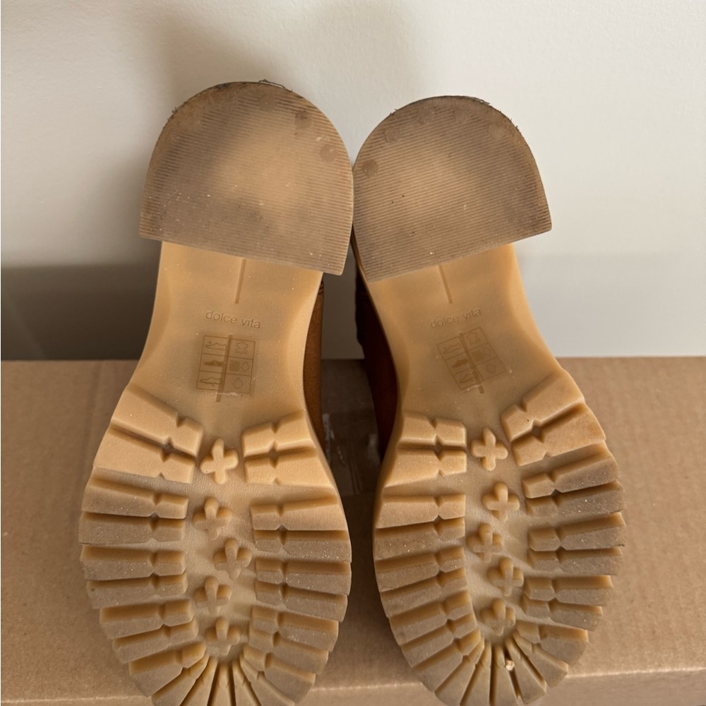 Dolce Vita Brown Suede Heeled Boots - Caster Waterproof - Picture 5 of 7